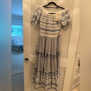 LemLem 100% cotton scoop neck tiered “tiki” midi dress. Size S. New w tags.